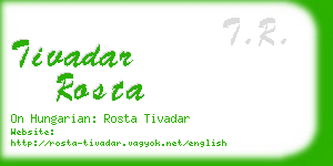 tivadar rosta business card